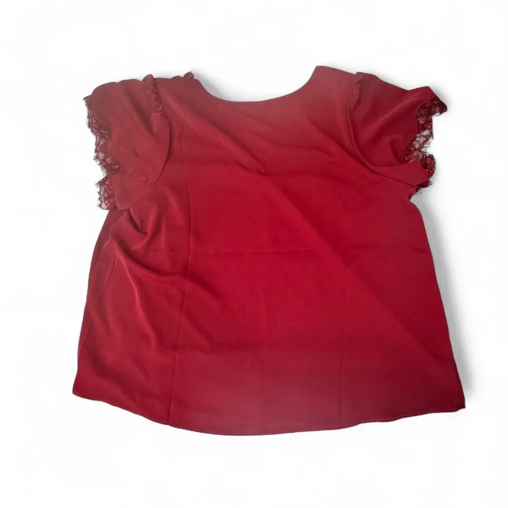 Torrid deep red‎ chiffon top